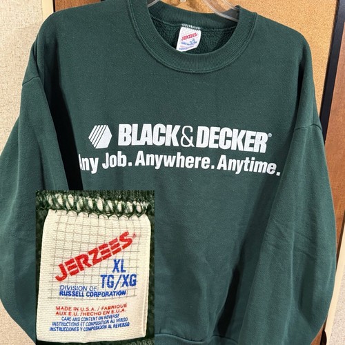 Vtg Black & Decker Sweatshirt Mens XL Crew Sweatshirt Big Logo Advertisement