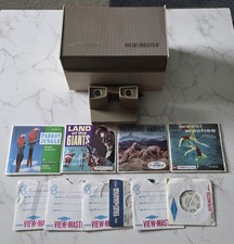 VINTAGE Sawyer's View Master SET Viewer Storage Box  18 Slide Reels VERY NICE