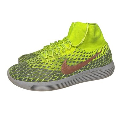 NIKE Shoes LUNAREPIC FLYKNIT SHIELD Mens Size 12 Volt Green Running 849664-700