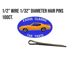Cotter Hair Pins Wire 1/32" Diameter 1/2" Length Stainless Steel 100pc Set #850