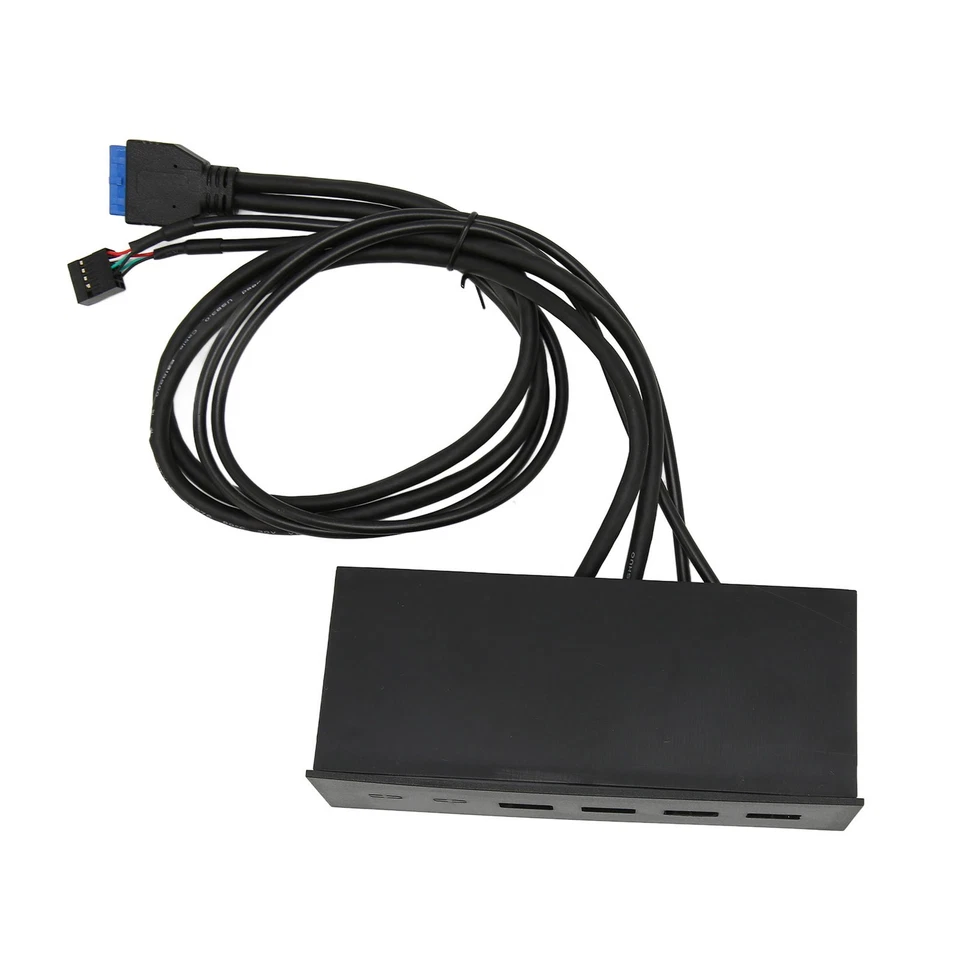 5,25 Zoll USB 3.0 Front Panel Hub 4 Ports 5Gbps High Speed 19pin USB Frontscheib - Bild 3 von 4