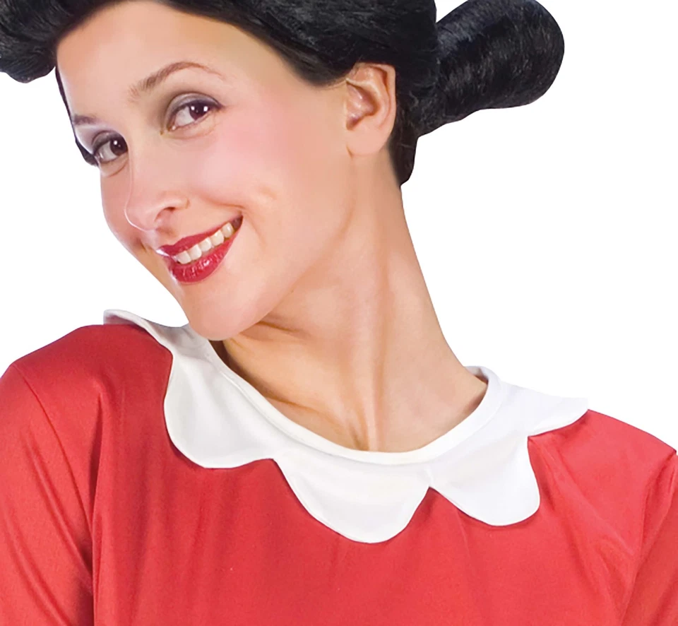Fantasia feminina Olive Oyl rara clássica personagem de desenho animado vestido festa de Halloween - Imagem 2 de 4