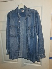 Levi's Two Horse Brand Shirt Med Blue Denim Sz S Small Vintage 90s 657M