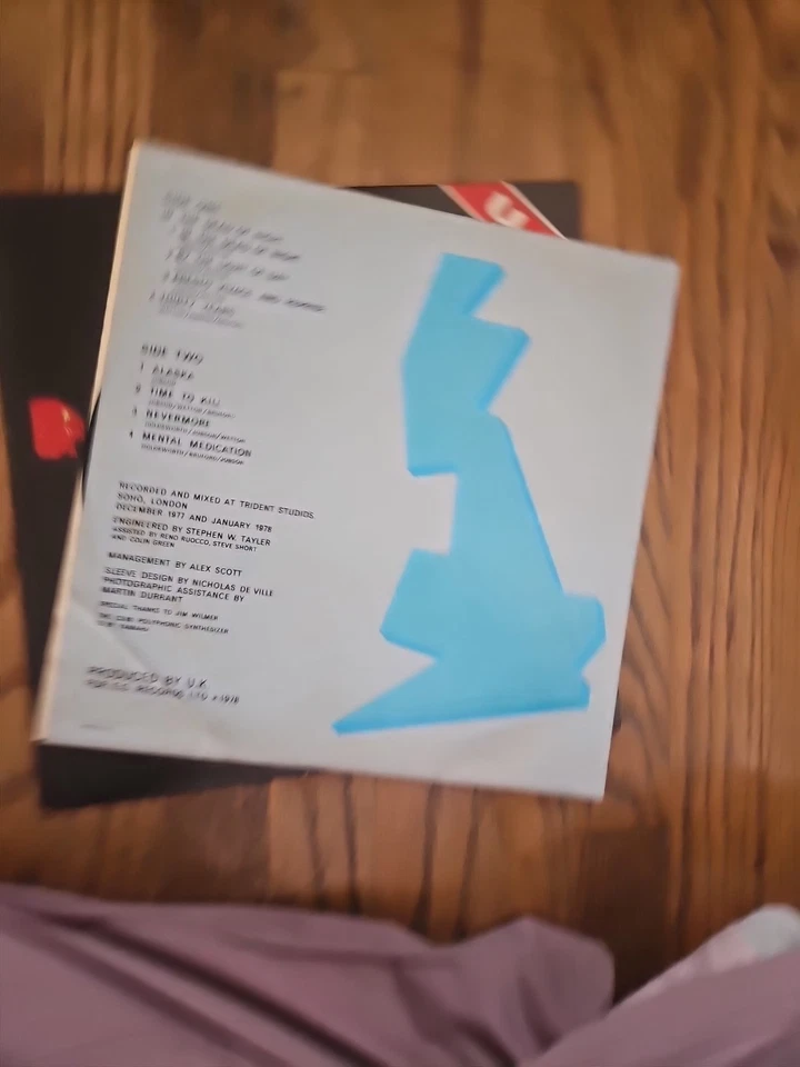 U.K. Alan Holdsworth John Wetton Edie Jobson Vinyl Record LP 1978 VG+ - Image 3 of 3