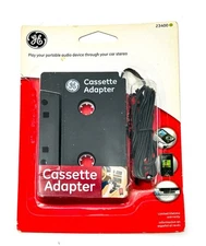 Cassette Adapter, Plug, GE 23400, Audio Tape - Car Stereo Converter, NEW NOS