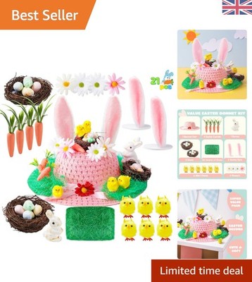 Osterhaube selber machen Set - süßer Hase & Mini Küken - Kinder Bastelset