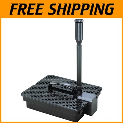 Lightweight Pondmaster Garden Pond Filter & 190 GPH Electric Pump Kit in Black`
