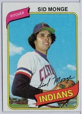 1980 Topps #74 Sid Monge in EXMT Condition Indians
