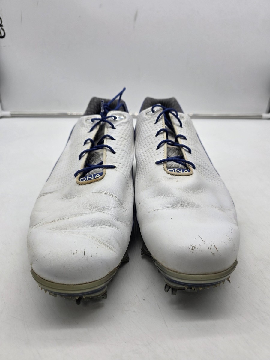FootJoy D.N.A. 2.0 Golf Shoes Mens Size 11 White Blue Spiked
