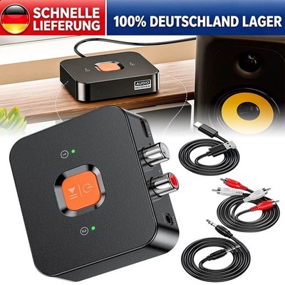 Bluetooth Transmitter Empfänger Sender RCA/AUX/USB-C Audio Adapter TV Kopfhörer