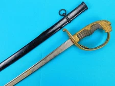 Antique German WW1 Hessian Presentation Engraved Lion Head Officer's Sword