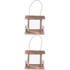  2 stücke Holzvogel-Feeder Outdoor Courtyard Garten Hängende Vögel