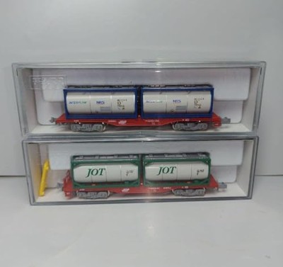 KATO Koki 200 ISO Tankcontainer Verladung 2 Wagen Set2