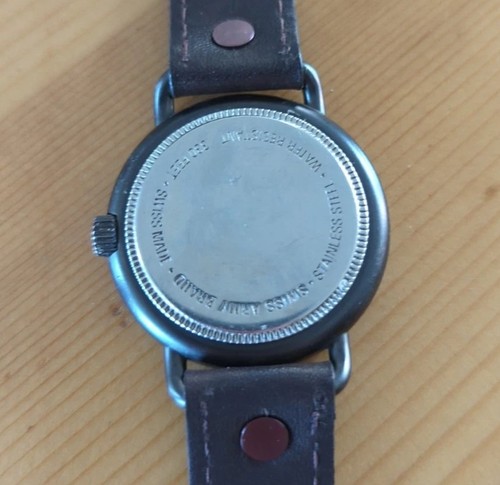 Vtg 1990s Victorinox Swiss Army Cavalry Watch Military Gunmetal Date 37mm 10 ATM - Picture 7 of 11
