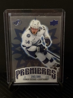 2024-25 UD Ice Conor Geekie RC Clear Rookie Premieres Blue /399