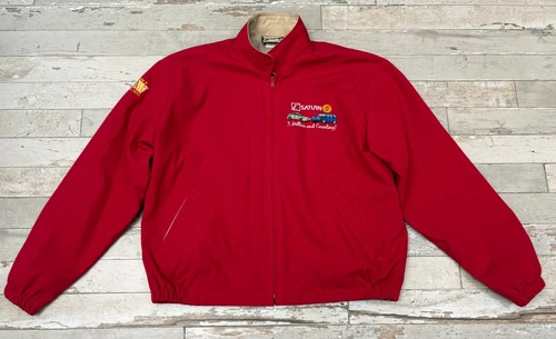 VTG 90s Saturn Auto UAW 3 Million & Counting Prime Union Jacket Red Sz L Bomber - product listing photo