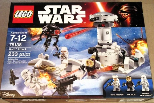 Lego Star Wars 75138 ~ HOTH ATTACK ~ NISB retired HAN SOLO Echo Base Probe Droid