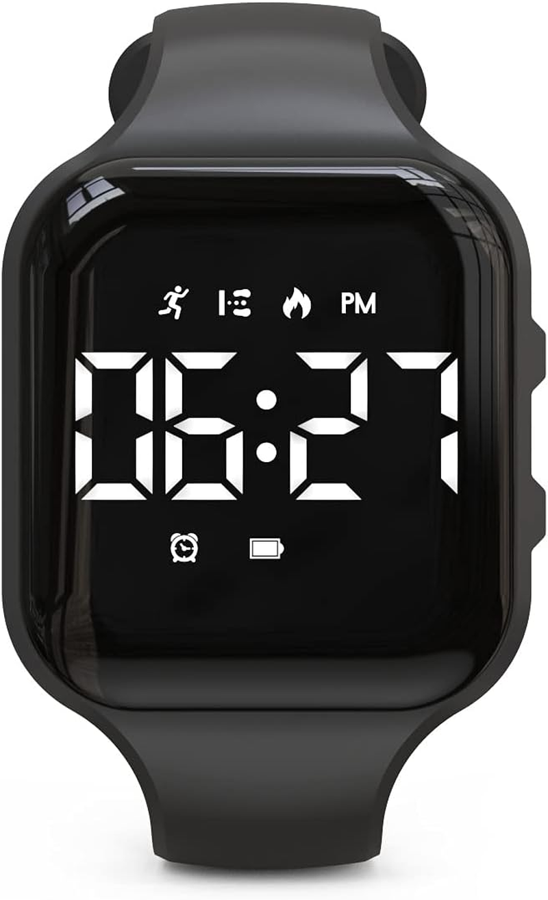 Non-Bluetooth LED Fitness Tracker Watch with Step Counting and Digital Pedometer