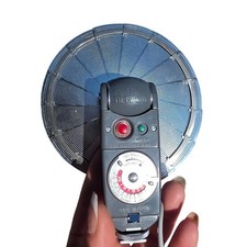 Honeywell Tilt-A-Mite Vintage Folding Fan Flash Unit Made in Japan Grey Silver