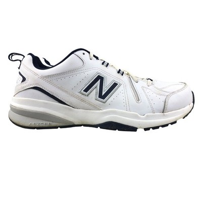 New Balance Men's Size 11.5D MX608v5 White NB Navy Blue Lace-Up Sneakers Shoes