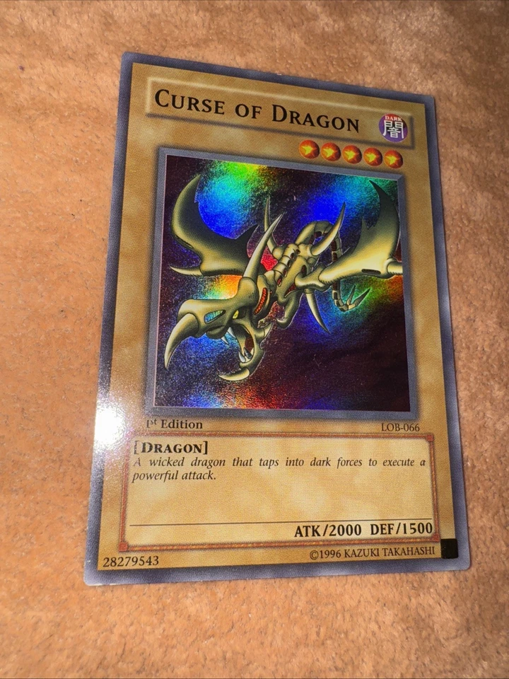 🔥 YUGIOH Curse of Dragon LOB-066 1ST EDITION SUPER RARE VLP/NM - Image 2 of 4