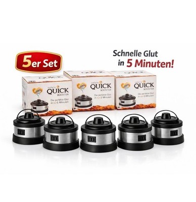 5x Padamo Quick Booster Grillanzünder Turbo Gebläse Kohleanzünder BBQ Kamin