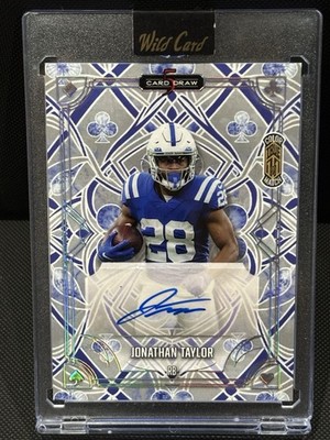 Jonathan Taylor Auto 1/1 Color Match Colts Football Case Hit SSP Wild Card 1/1