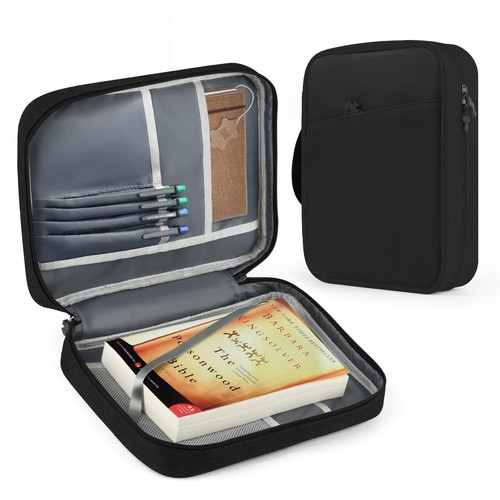 Bible Cover Bag with for Women Men, Scripture Study Carrying Book Cover Churc...