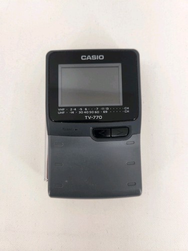 Vintage Casio TV-770B Crystal Vision Portable LCD Color Pocket Mini Television