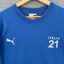Vintage Italy Soccer T Shirt Mens XL Andrea Pirlo Italia Football VTG Puma Tee