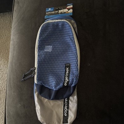 Eagle Creek Pack It Slim Cube Set Blue Gray Organizer Bags Medium & Small