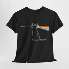 Dark Side Of The Meow Cat Pink Comfort T-Shirt Funny Humor