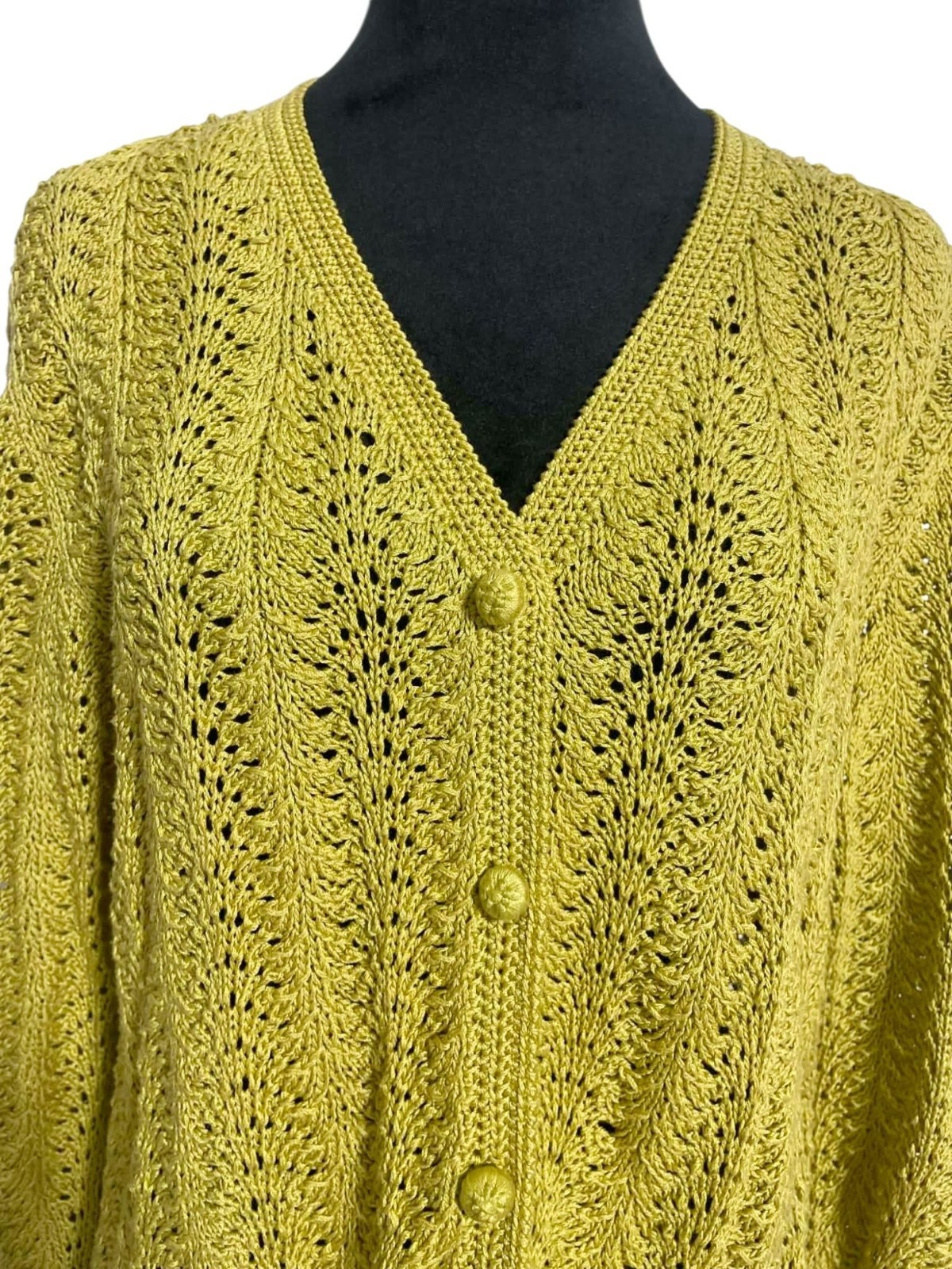 Peruvian Connection Size Small Sweater Cardigan B… - image 2
