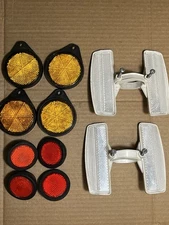 LOT of Vintage Bicycle Reflector Mixed Colors Bike BMX - Gulco, Matex, Miro-Flex