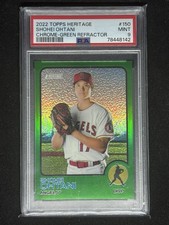 2022 Topps Heritage Shohei Ohtani Chrome Green Refractor PSA 9! /273 🔥