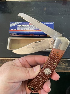 Official Scout Woodsman Lock back Knife Camilus No. 1068 In Box