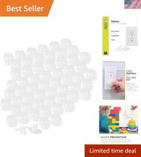 Listed Child Proof Outlet Covers - 60 Clear Socket Protectors for Safety