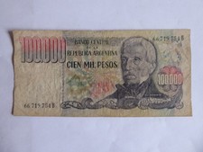  100,000 Pesos  Argentina Banknote (1979-1983) - Used decent condition