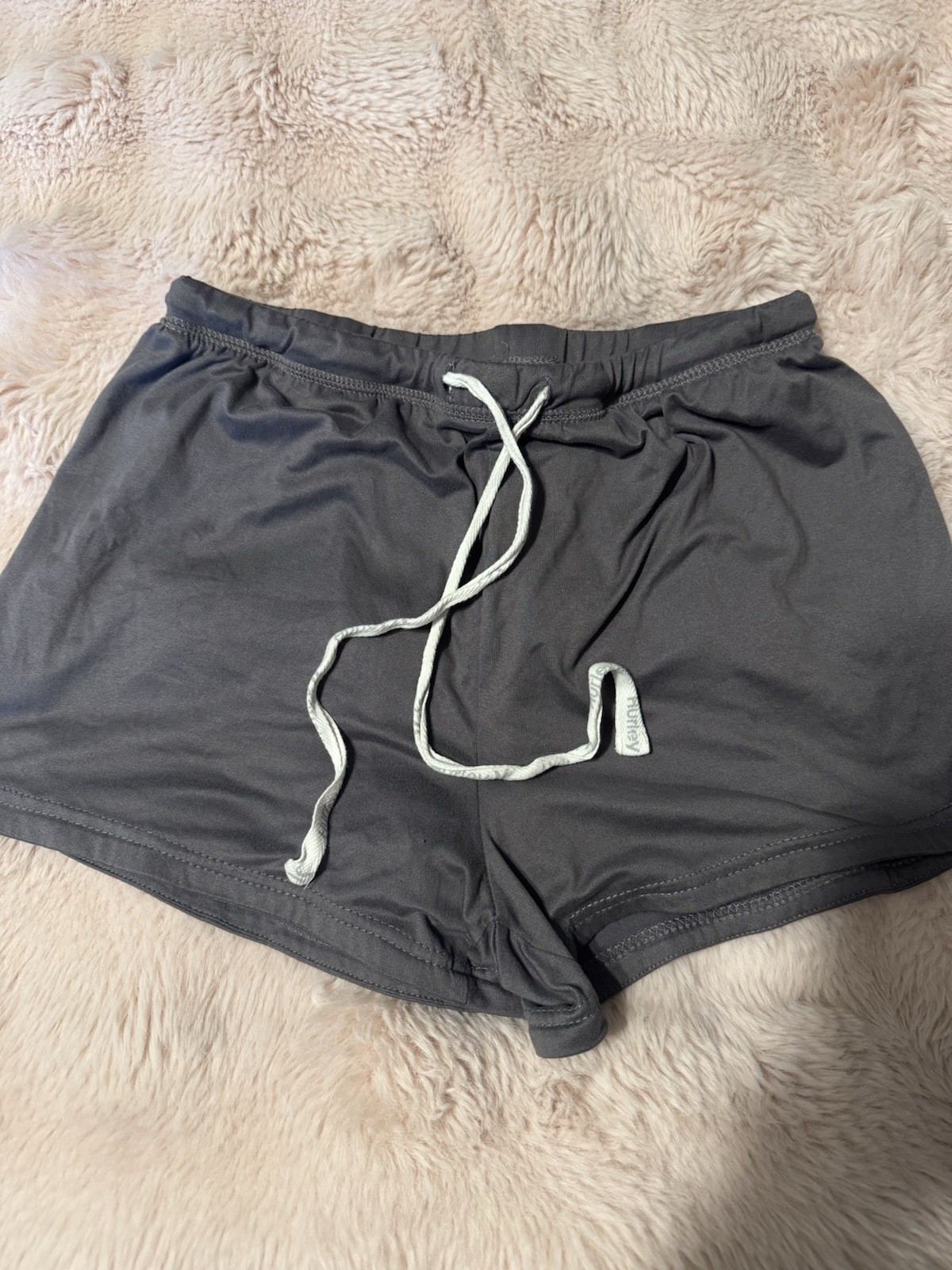 Hurley Women’s XS Gray Athletic Shorts Drawstring Elastic Waist Logo