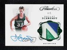 2017-18 Panini Flawless Green 4/5 Detlef Schrempf #FP-DS Patch Auto 3d3
