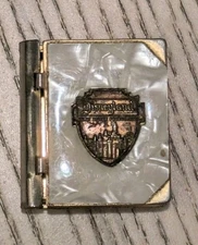 Vintage Disney MCM 1950's Disneyland Charm Gold & Mother of pearl book box 