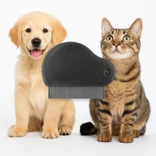 Master Grooming Tools Flea Comb – Contoured Grip Ergonomic Comb for Pets