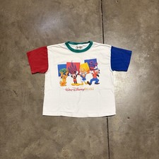 Vintage Walt Disney World T Shirt Youth L Mickey Pluto Goofy Donald 90s USA Kids