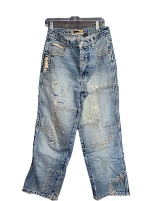 Vtg Y2K Southpole baggy jeans 36x34 wide-leg grey Jesse pinkman￼rare Crazy Patch