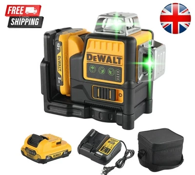 BRANDED DeWalt DW089LG 12V Green Line 3 x 360 Laser Level Laser Tool battery + charger