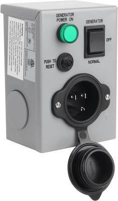 15A Manual Generator Transfer Switch, Pre Punched Knockouts,125V Weatherproof NE