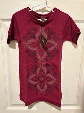 Tea Collection Girls' Cotton Dress Size 5 Maroon