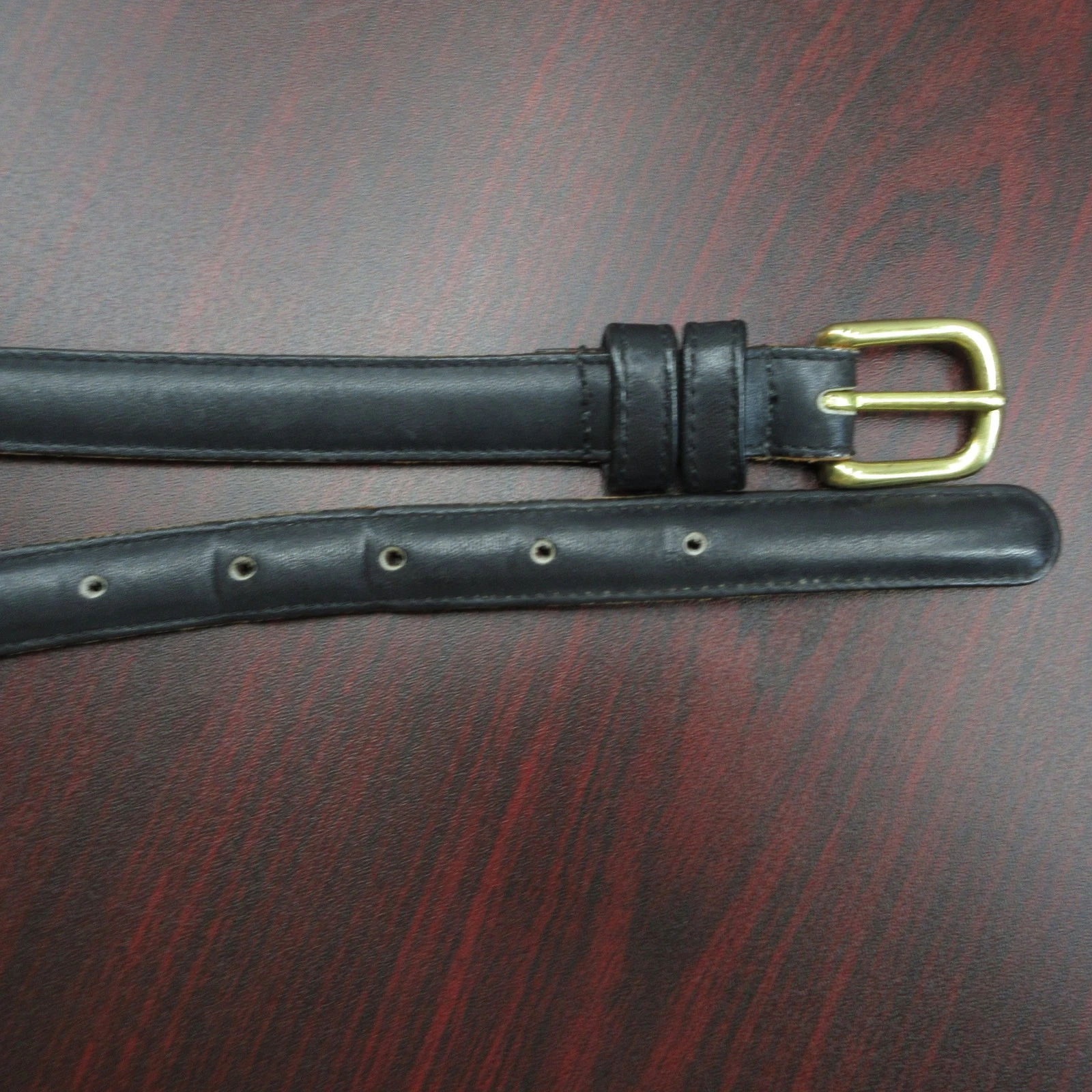 Cintura Coach vintage donna pelle media fibbia ottone massiccio USA guanto conciato anni 90