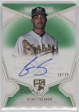 2020 Topps Definitive Collection Rookie Green 18/25 Jesus Luzardo Auto 2d9