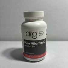 Allergy Research Group Pure Vitamin C Absorbic Acid/ 100 Caps/ New & Sealed 
